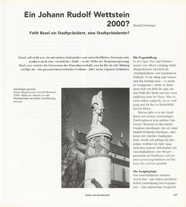 Ein Johann Rudolf Wettstein 2000? – Seite 1