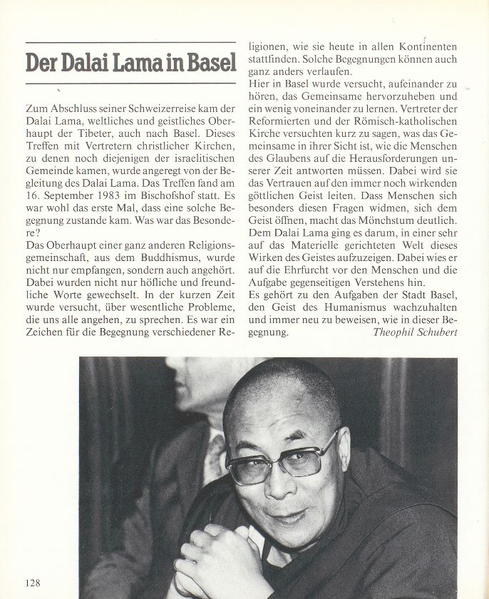 Der Dalai Lama in Basel – Seite 1