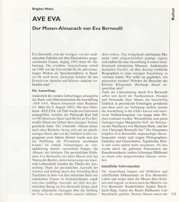 AVE EVA – Seite 1