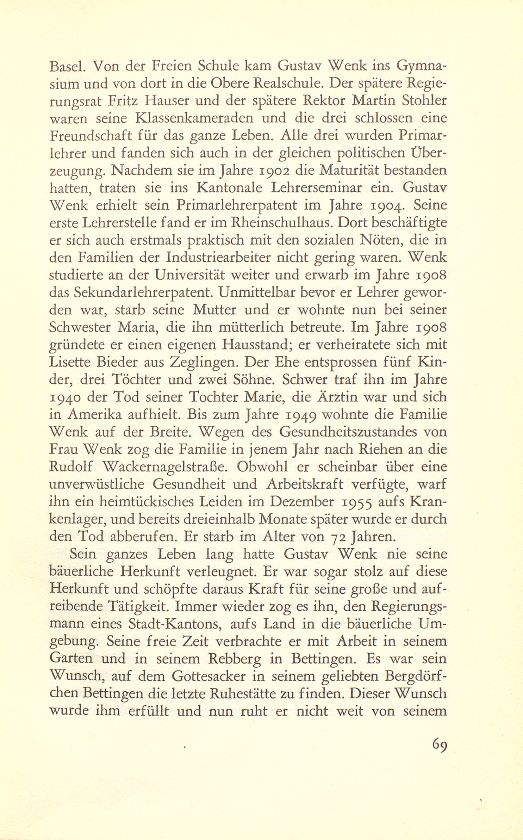 Ständerat und Regierungsrat Dr. h.c. Gustav Wenk (1884-1956) – Seite 2
