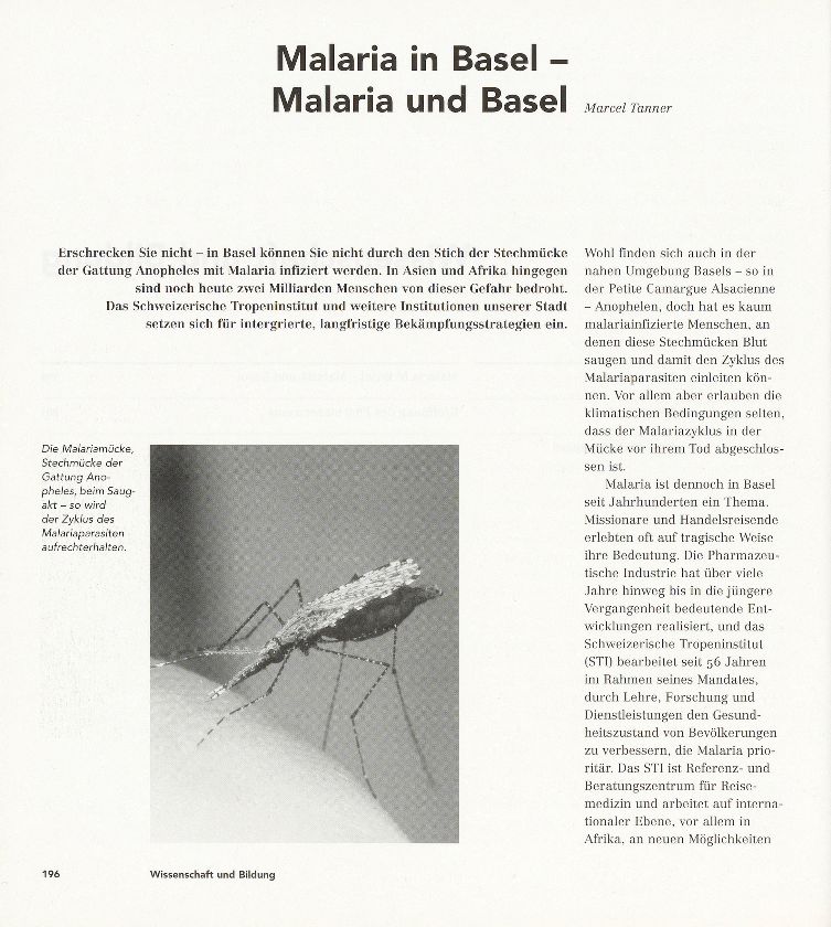 Malaria in Basel – Malaria und Basel – Seite 1