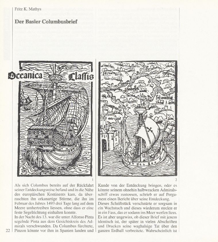 Der Basler Columbusbrief – Seite 1