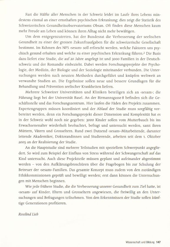 Nationale Forschungsschwerpunkte an der Universität Basel – Seite 2