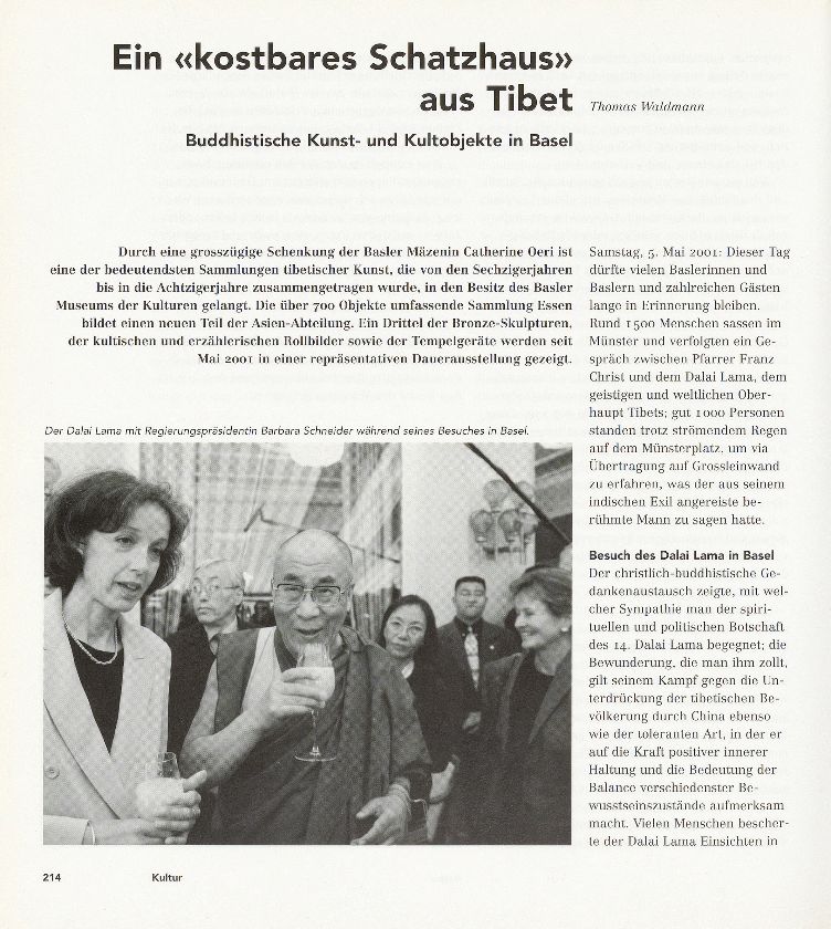 Ein «kostbares Schatzhaus» aus Tibet – Seite 1