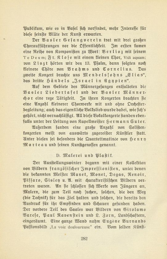 Das künstlerische Leben in Basel vom 1. November 1908 bis 31. Oktober 1909 – Seite 2