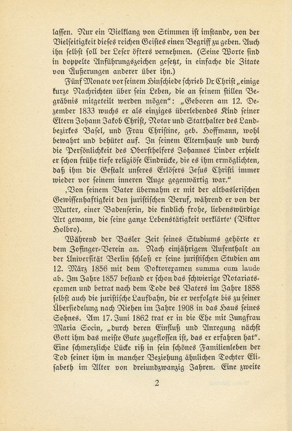 Dr. Hermann Christ-Socin. 1833-1933 – Seite 2