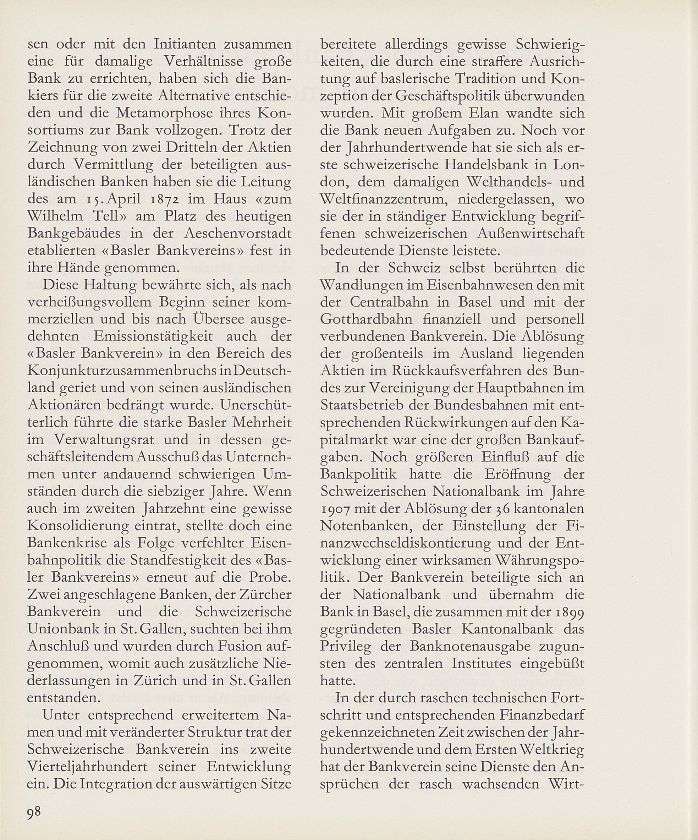 Schweizerischer Bankverein – gestern, heute und morgen – Seite 2
