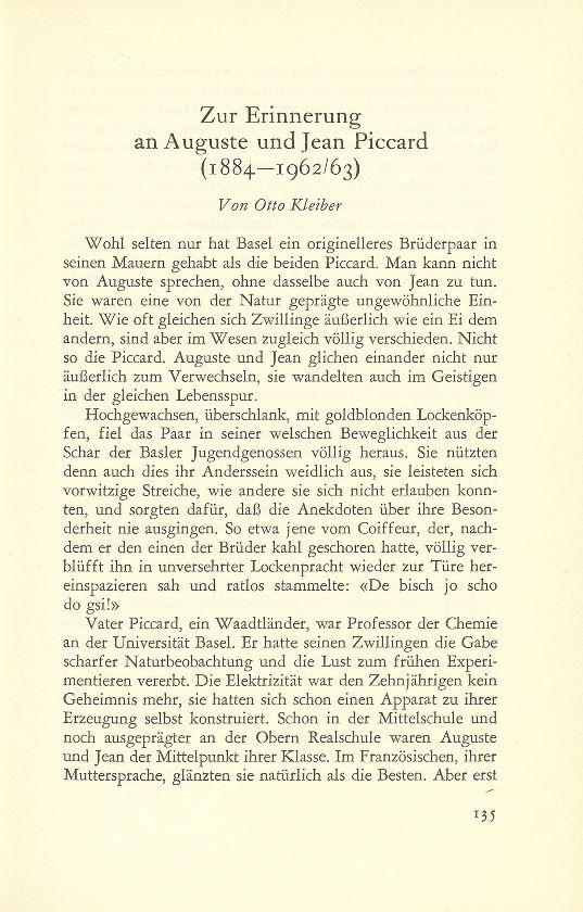 Zur Erinnerung an Auguste und Jean Piccard (1884-1962/63) – Seite 1