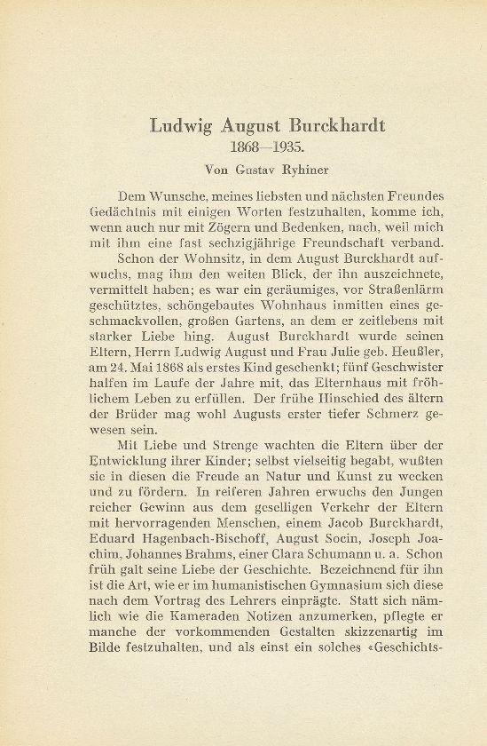 Ludwig August Burckhardt 1868-1935 – Seite 1