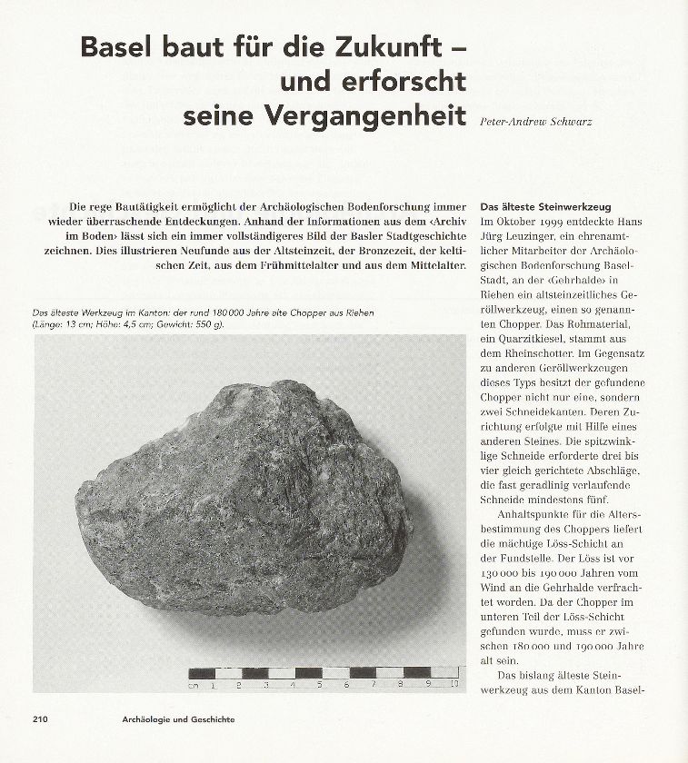 Basel baut für die Zukunft – und erforscht seine Vergangenheit – Seite 1