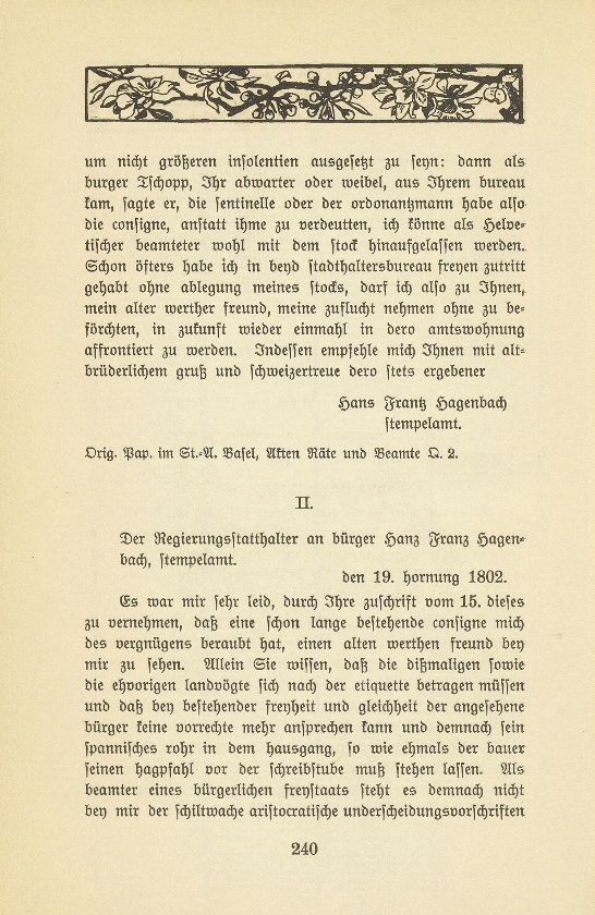 Miscellen. Hans Franz Hagenbach und Heinrich Wieland – Seite 3