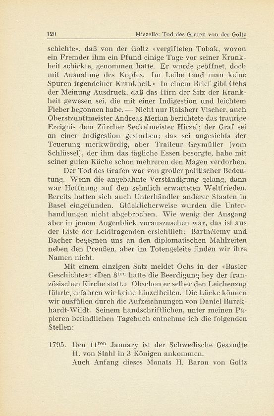 Miszelle: Tod des Grafen von der Goltz in Basel 1795 – Seite 3