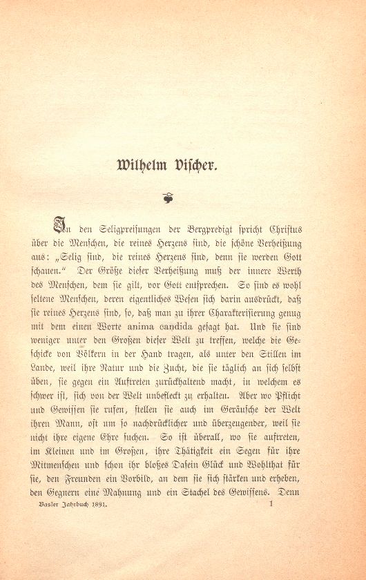 Wilhelm Vischer – Seite 1