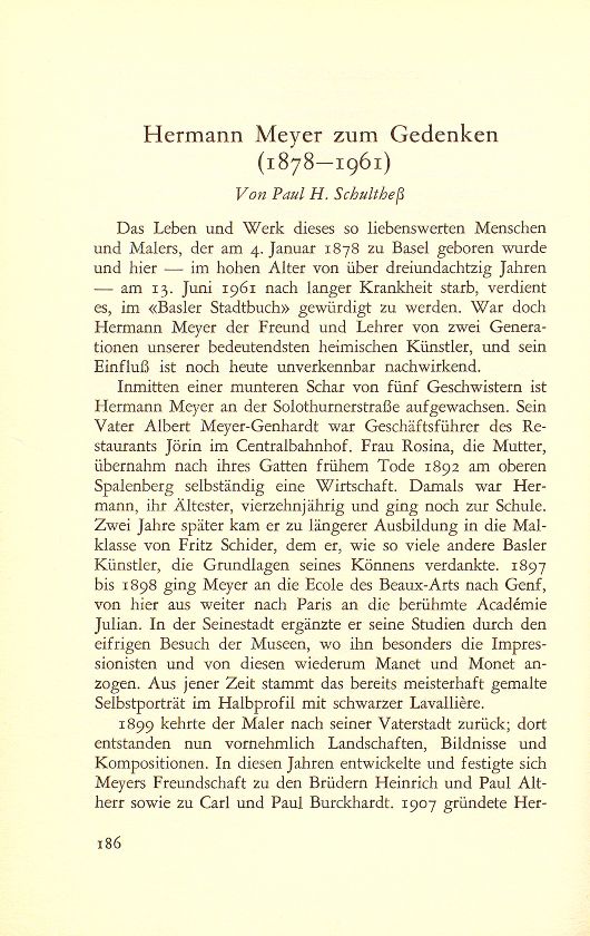 Hermann Meyer zum Gedenken (1871-1961) – Seite 1