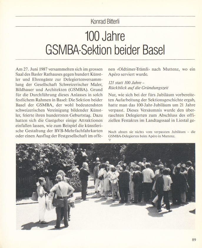 100 Jahre GSMBA-Sektion beider Basel – Seite 1