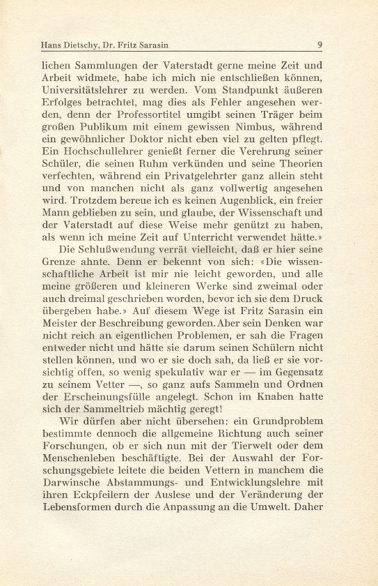 Dr. phil. Dr. h.c. Fritz Sarasin 3. Dezember 1859 bis 23. März 1942 – Seite 3