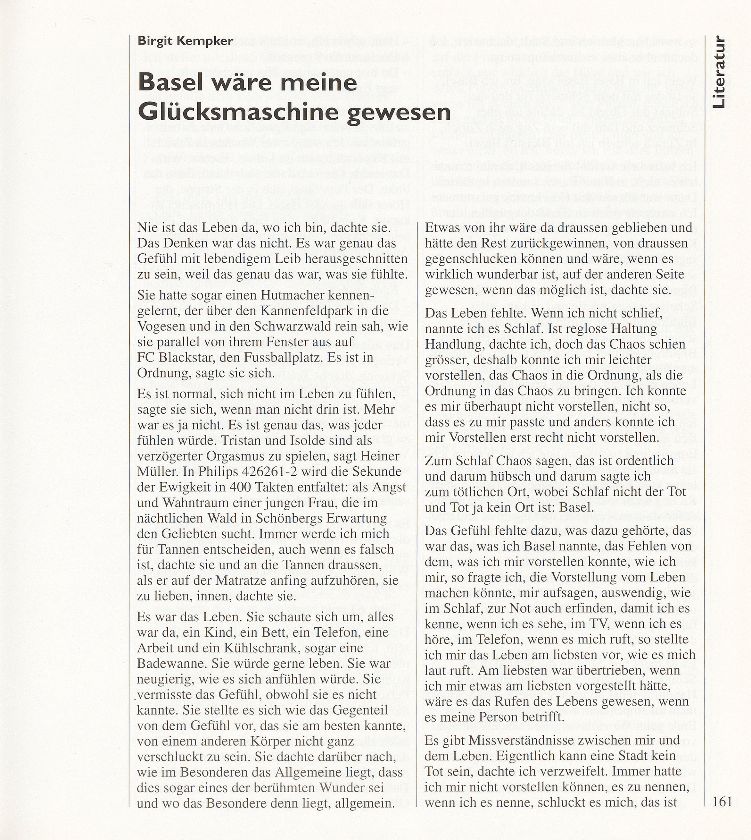 Basel wäre meine Glücksmaschine gewesen – Seite 1
