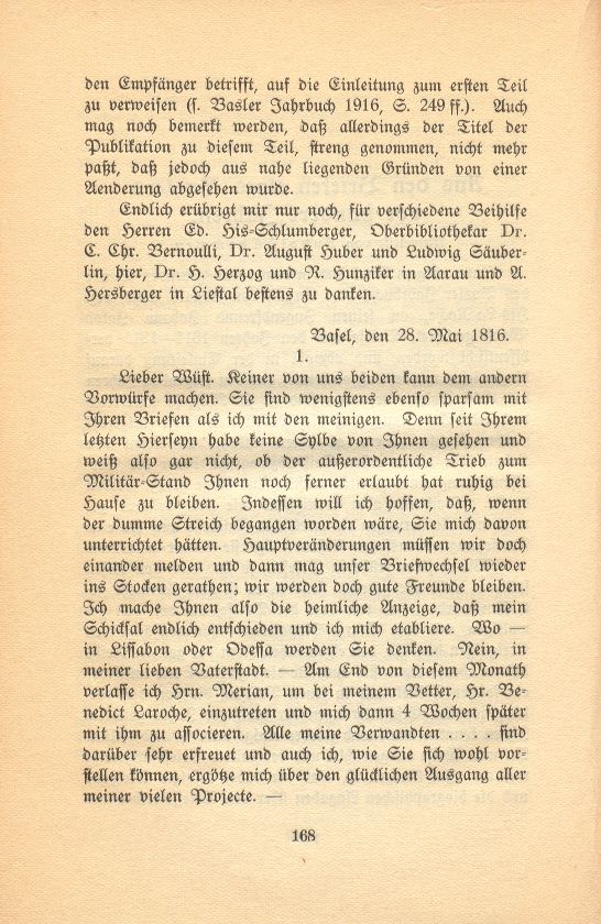 Aus den Briefen eines Baslers vor hundert Jahren [Eduard His-La Roche] – Seite 2