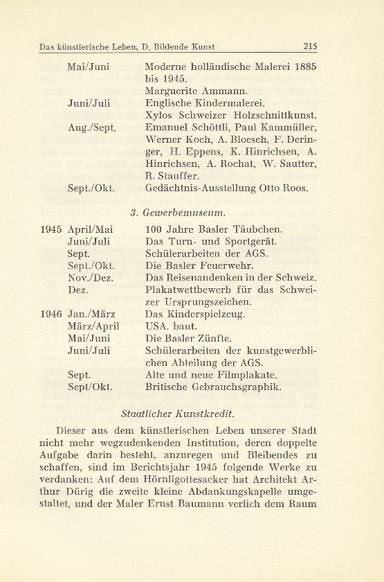 Das künstlerische Leben in Basel vom 1. Oktober 1945 bis 30. September 1946 – Seite 3