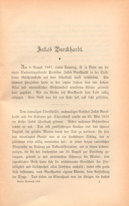 Jakob Burckhardt – Seite 1